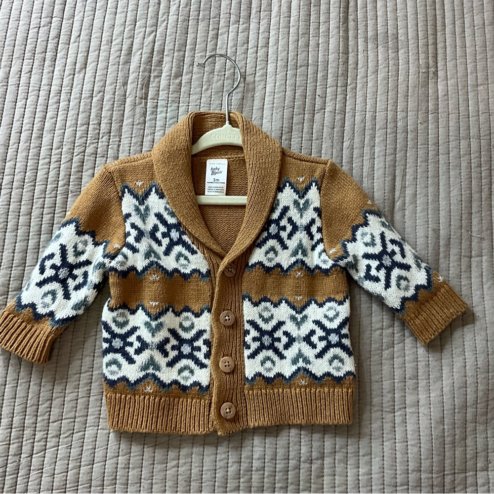 OshKosh B'gosh Caramel Knit Cardigan Sweater